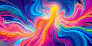 Market growth abstract visualization with upward movement.